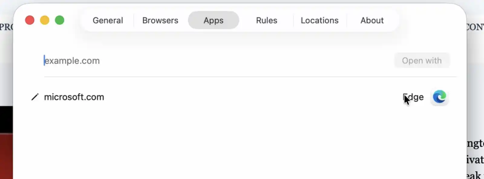 Browserino给特定网站设置专属浏览器